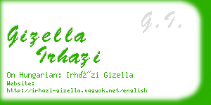 gizella irhazi business card